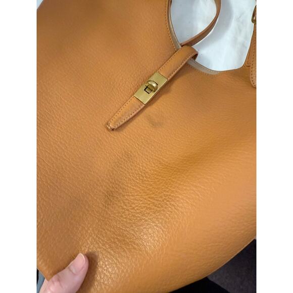 Miztique Isabelle Scoop Neck Tote Bag Leather Camel Brown GS - Picture 4 of 7